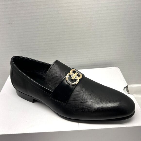 Aldo Other - ALDO Mens Dress Shoe Monte Carlo Textured Black Synthetic Decorative Emblem Sz11